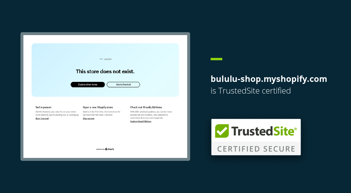 bululu-shop.myshopify.com is TrustedSite Certified