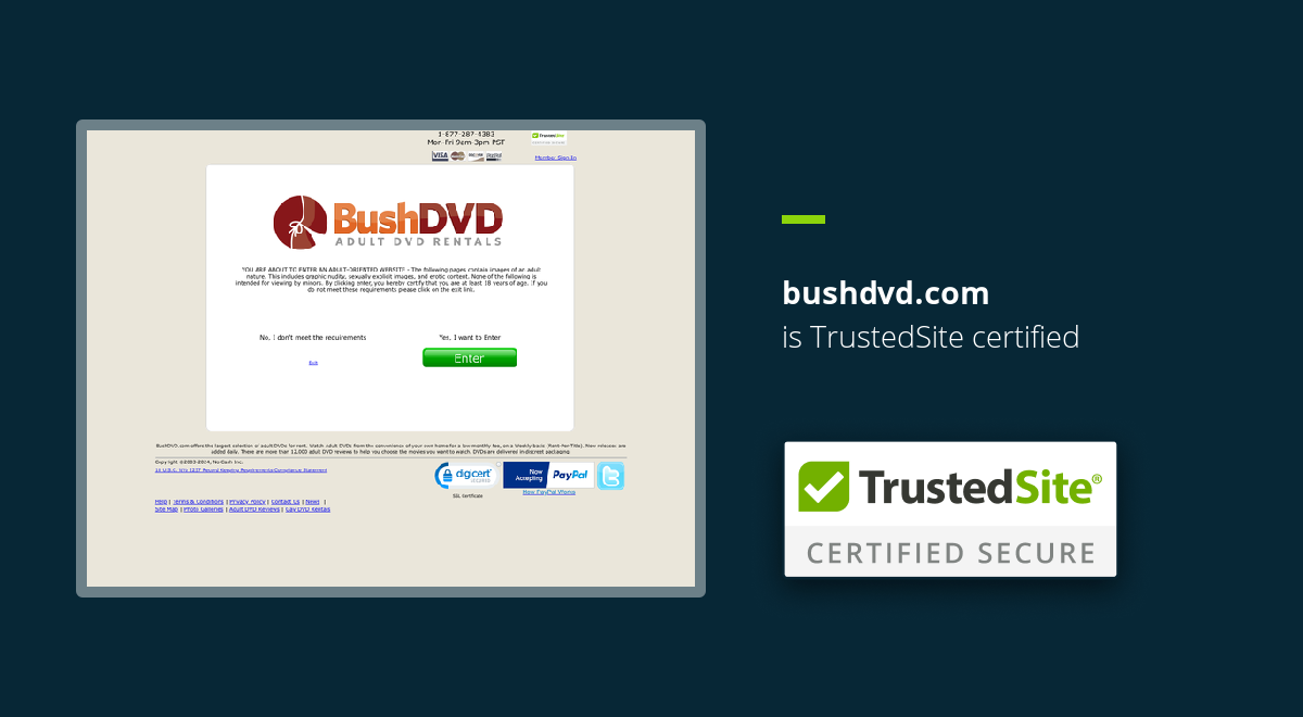 bushdvd.com is TrustedSite Certified