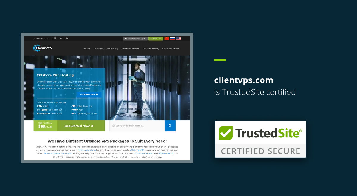 clientvps.com is TrustedSite Certified
