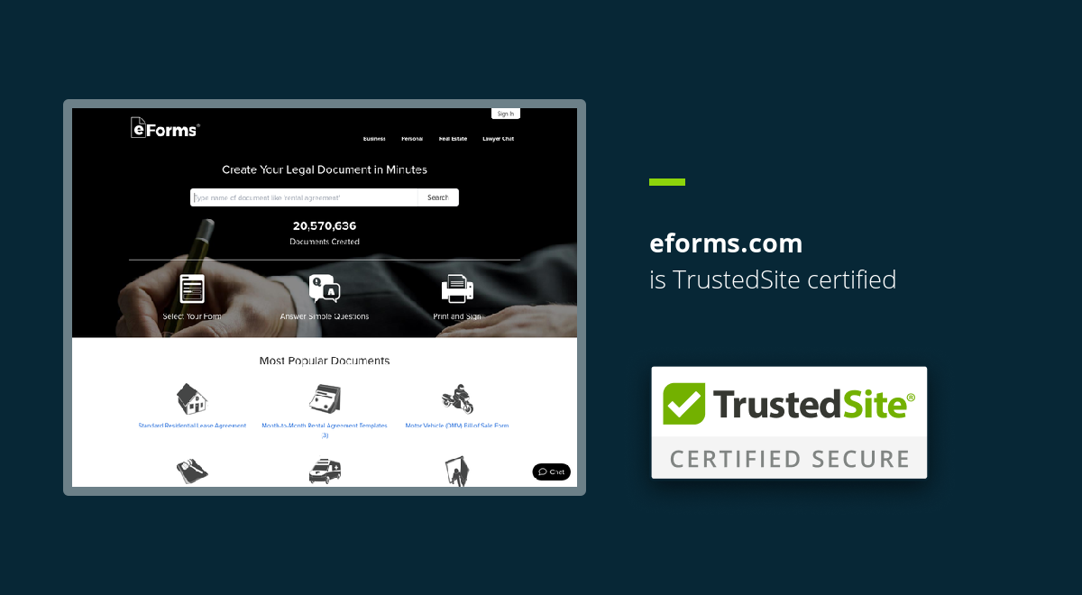 eforms.com is TrustedSite Certified