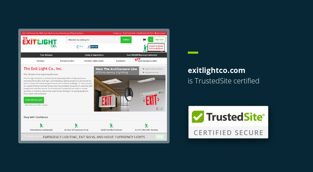 exitlightco is TrustedSite Certified