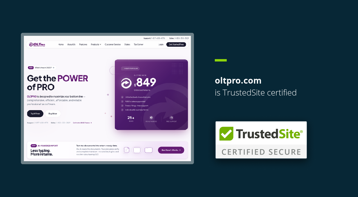 oltpro.com is TrustedSite Certified