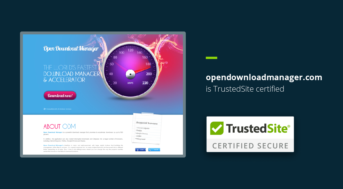 opendownloadmanager.com is TrustedSite Certified