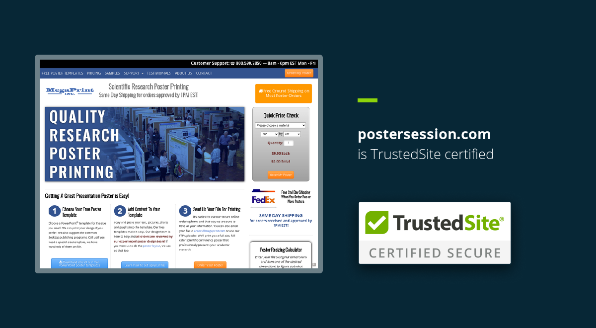 postersession is TrustedSite Certified